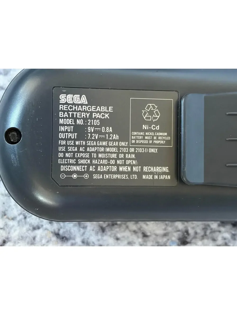 Sega Game Gear Console Rechargeable Battery Pack Carry Case Untested Bundle